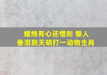 蜡烛有心还惜别 替人垂泪到天明打一动物生肖